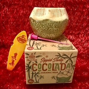 Beachbum Berry Sippin Santa CocoLada Coconut Tiki Mug Christmas Swizzle Pick